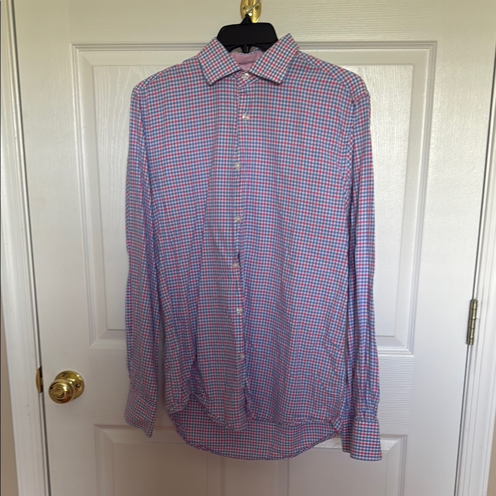 Tattersall Blue and Red Checkered Shirt